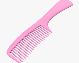 Wide Tooth Hair Comb 2 3D-Modell
