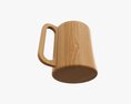Wooden Mug Big Tableware 3D модель