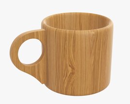 3D model of Wooden Mug Tableware