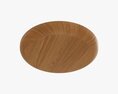 Wooden Round Tray Plate Tableware Modelo 3d