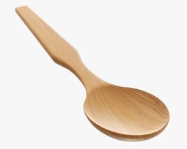Wooden Spoon Flatware 3D 모델 