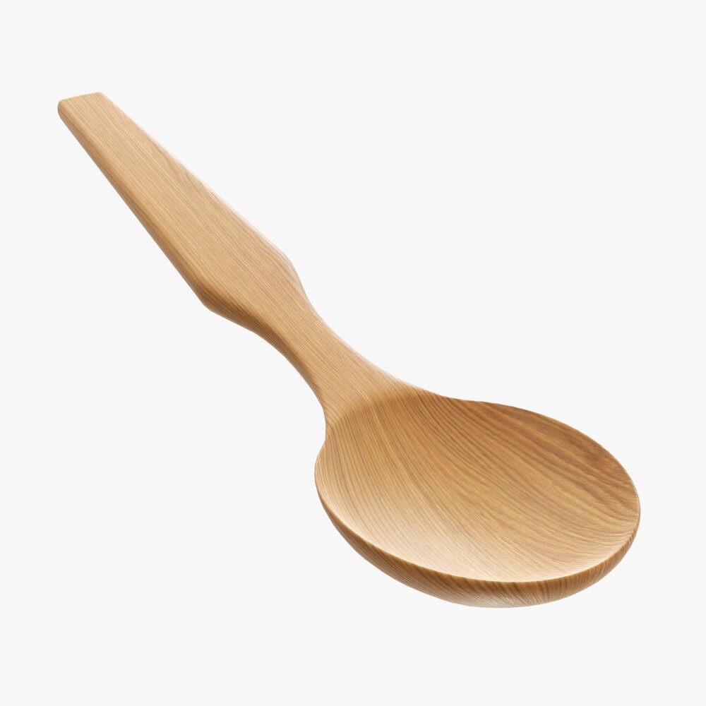 Wooden Spoon Flatware 3D model