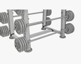 Barbell Set On Rack 01 3D модель