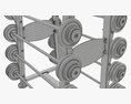 Barbell Set On Rack 01 3D модель