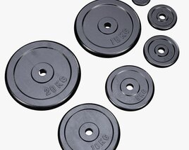 Barbell Weight Plate Set 3Dモデル