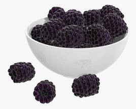 Blackberry In Bowl 3D model