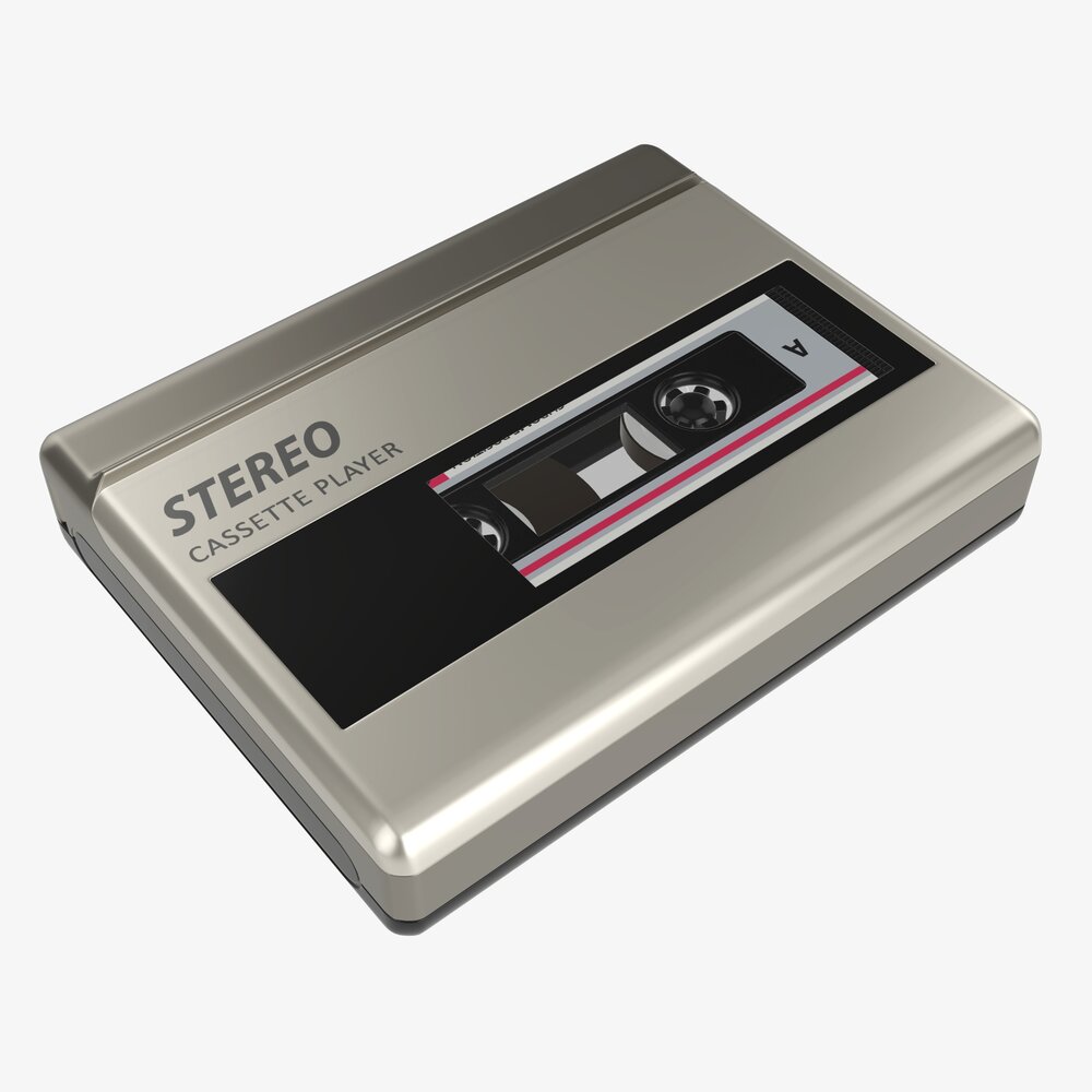 Cassette Tape Player 3D 모델 