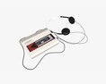 Cassette Tape Player With Headphone 3d model