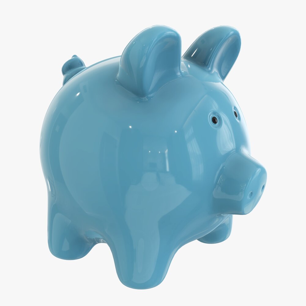 Ceramic Piggy Money Bank 3D 모델 