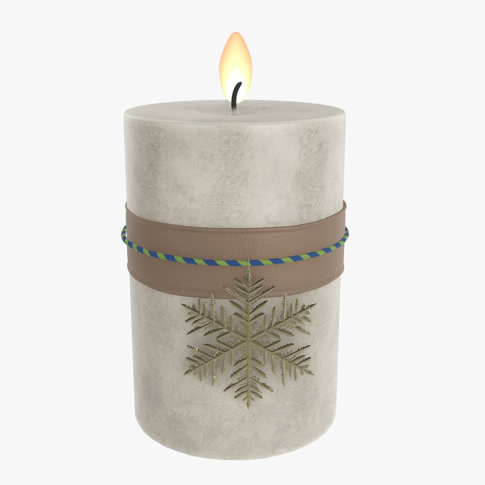 Christmas Candle Diy 03 3D модель