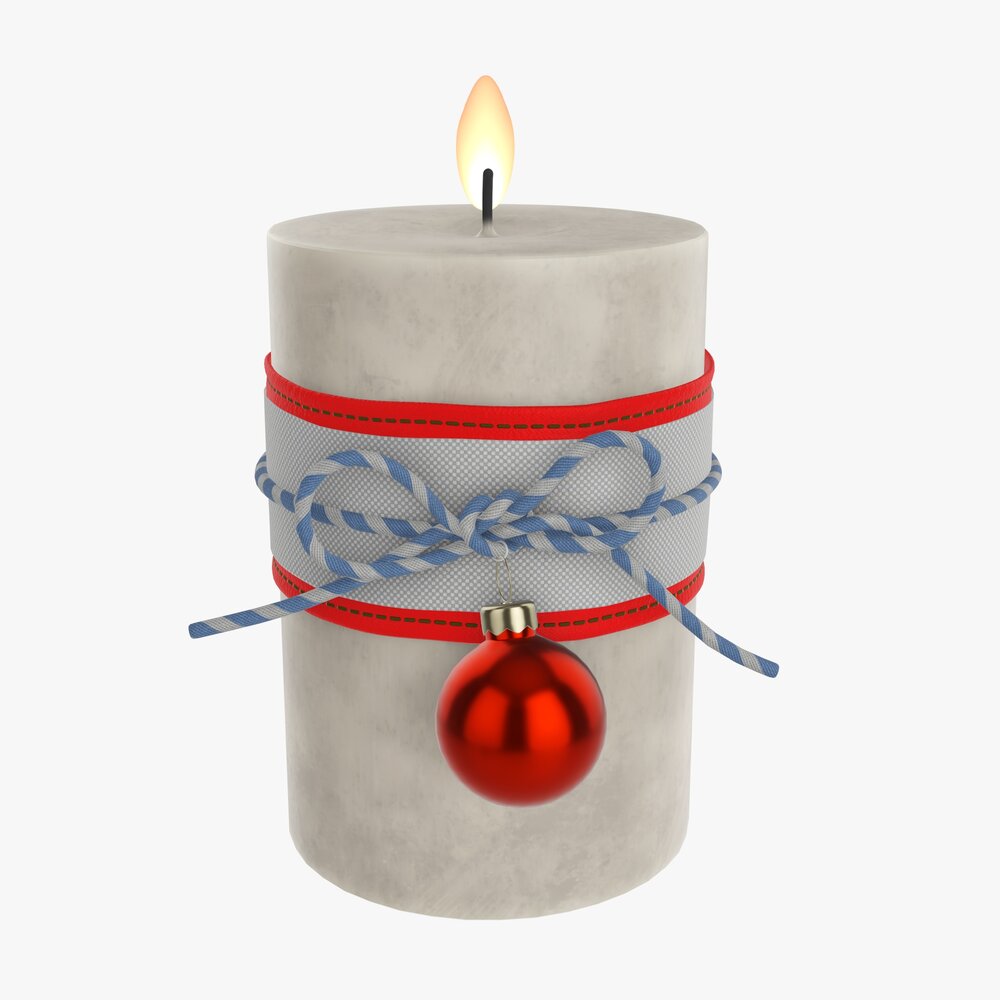 Christmas Candle Diy 04 3D-Modell