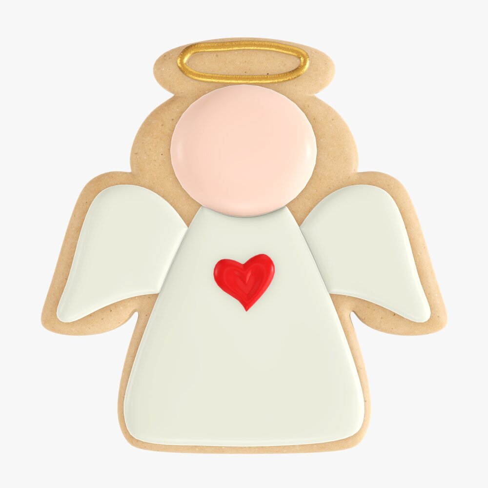 Christmas Cookie Angel Modello 3D