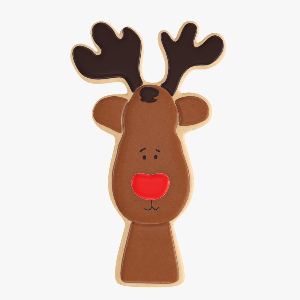 Christmas Cookie Deer Modelo 3d