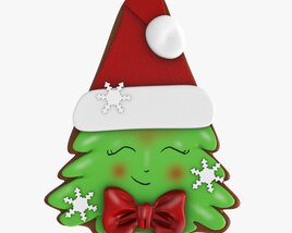 Christmas Cookie Fir Tree 01 Modèle 3D