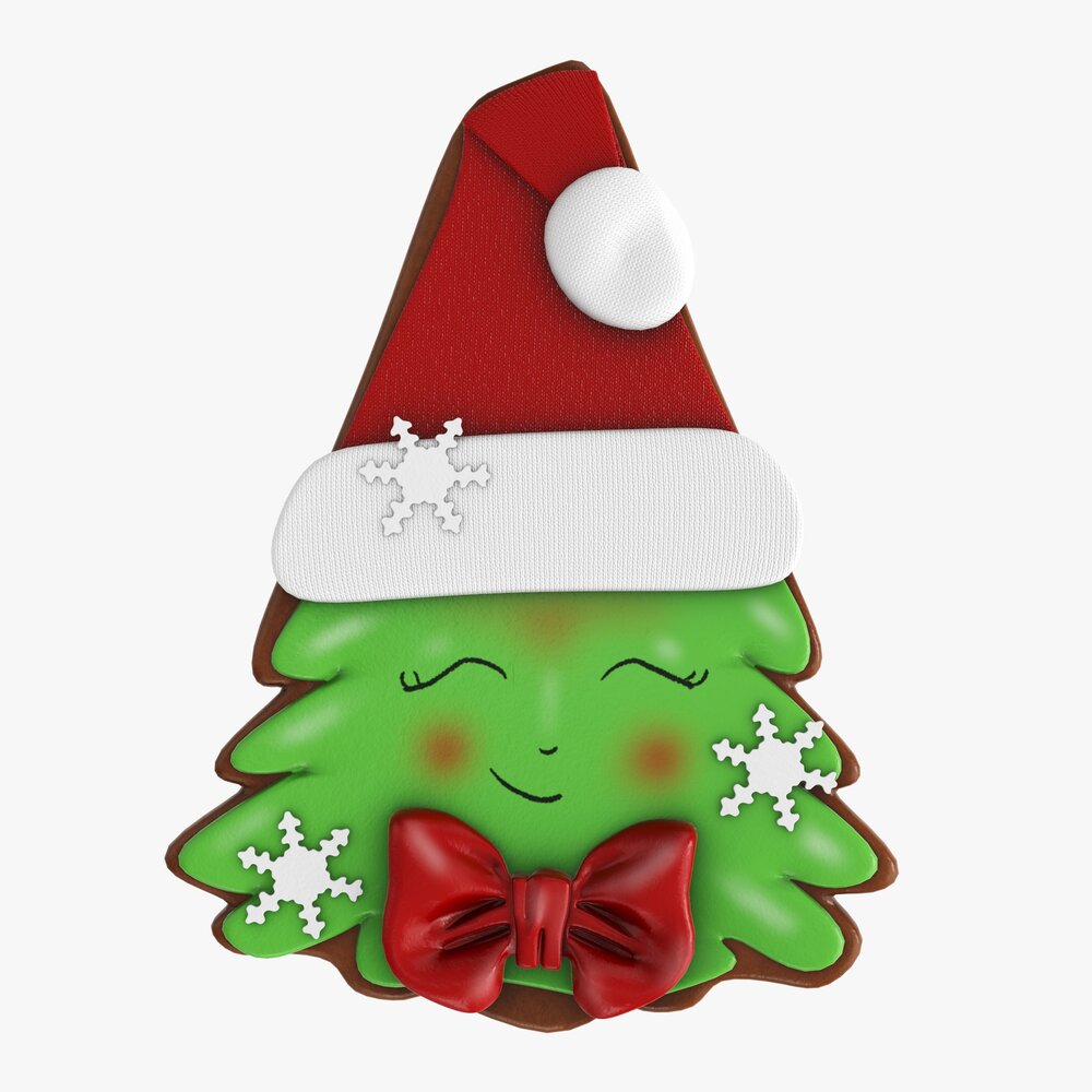Christmas Cookie Fir Tree 01 Modelo 3d
