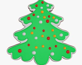 Christmas Cookie Fir Tree 02 3D-Modell