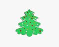 Christmas Cookie Fir Tree 02 3D 모델 