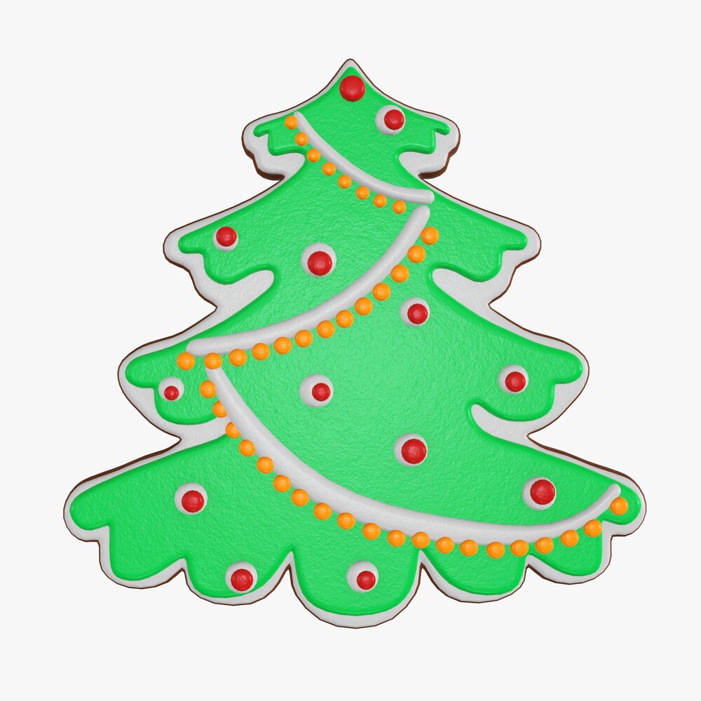 Christmas Cookie Fir Tree 03 3D 모델 