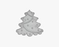 Christmas Cookie Fir Tree 03 Modelo 3D