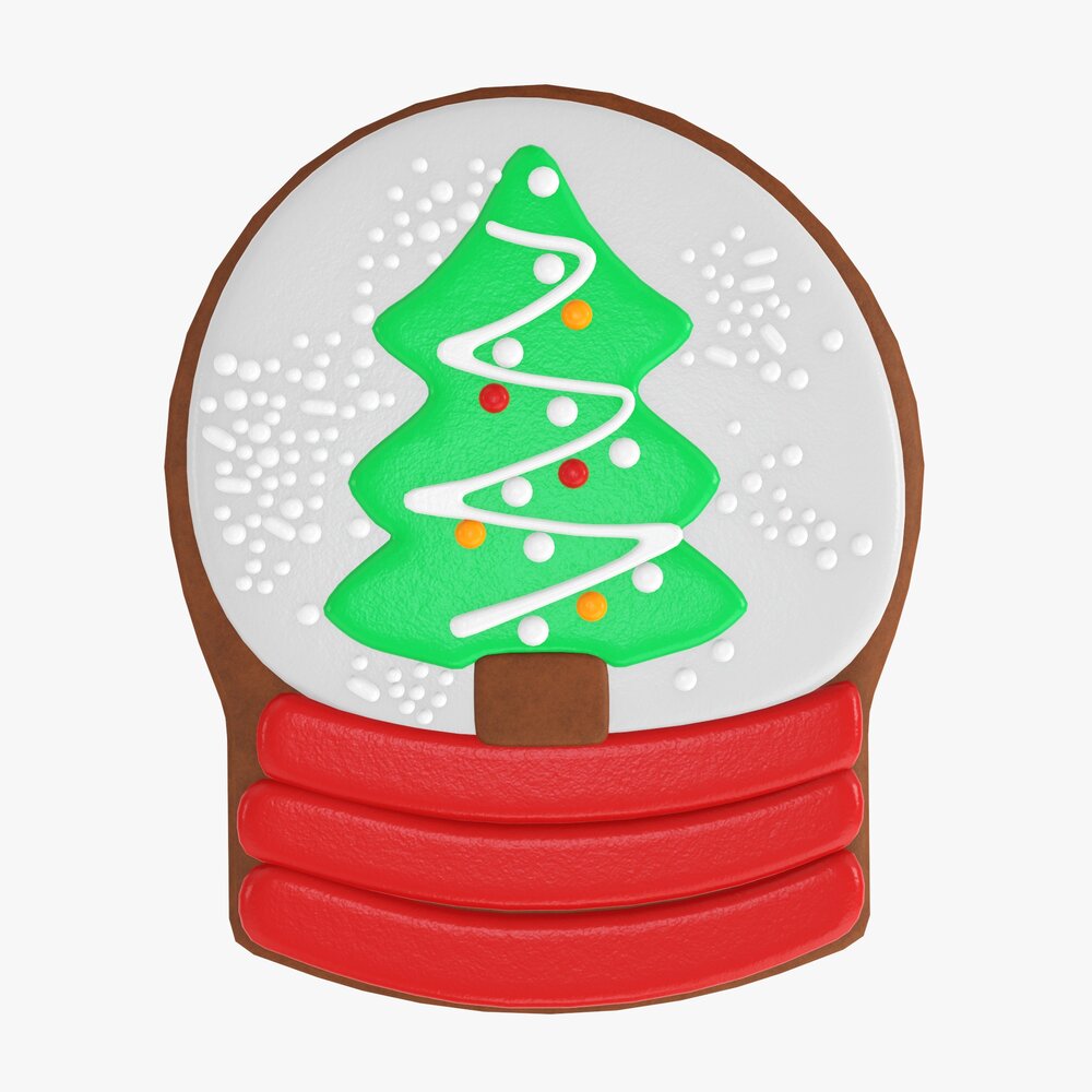 Christmas Cookie Fir Tree 04 3D model