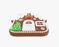 Christmas Cookie House Modèle 3d