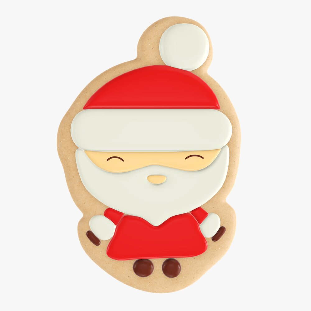 Christmas Cookie Santa Claus Modèle 3D