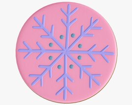 Christmas Cookie Snowflake 02 3D model
