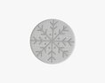 Christmas Cookie Snowflake 02 3D-Modell