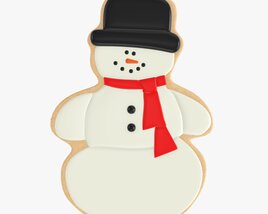 Christmas Cookie Snowman Modèle 3D