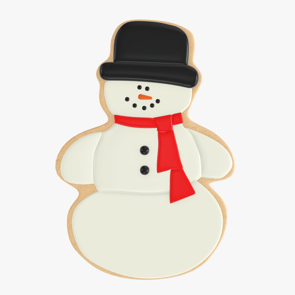 Christmas Cookie Snowman 3D model