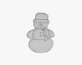 Christmas Cookie Snowman Modello 3D