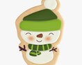 Christmas Cookie Snowman 2 Modelo 3d