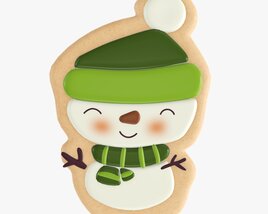 Christmas Cookie Snowman 2 Modello 3D