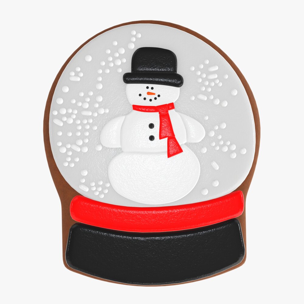 Christmas Cookie Snowman 3 Modèle 3D