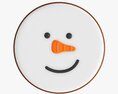 Christmas Cookie Snowman Face 3D 모델 