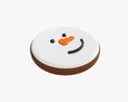 Christmas Cookie Snowman Face Modèle 3d