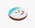 Christmas Cookie Snowman Head 3D 모델 
