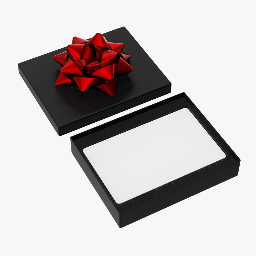 Christmas Gift Card In Box 01 3D модель