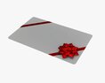 Christmas Gift Card With Ribbon 01 3Dモデル