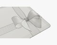 Christmas Gift Card With Ribbon 02 3d model