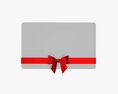 Christmas Gift Card With Ribbon 03 3Dモデル