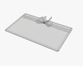 Christmas Gift Card With Ribbon 03 Modello 3D
