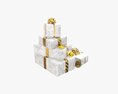 Christmas Gifts With Decorations 01 3d model