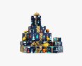 Christmas Gifts With Decorations 01v2 3d model