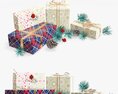Christmas Gifts With Decorations 02 Modèle 3d
