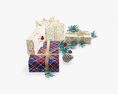Christmas Gifts With Decorations 02 Modello 3D