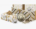 Christmas Gifts With Decorations 03 3D модель