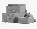 Christmas Gifts With Decorations 03 3D-Modell