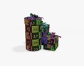 Christmas Gifts Wrapped 01 Modelo 3D
