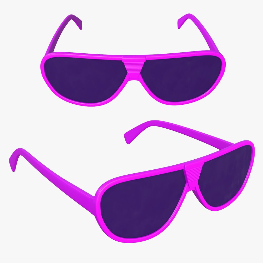 Sunglasses with Pink Frames 3D model